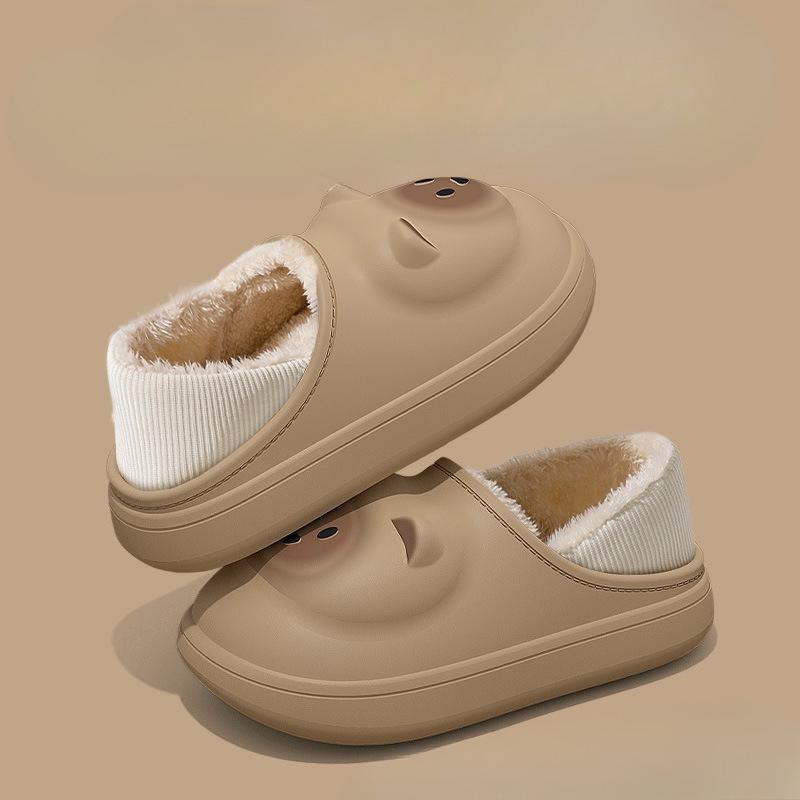 Waterproof Shoes and Slippers for Women's Indoor Home, Warm and Quiet with Velvet Cotton