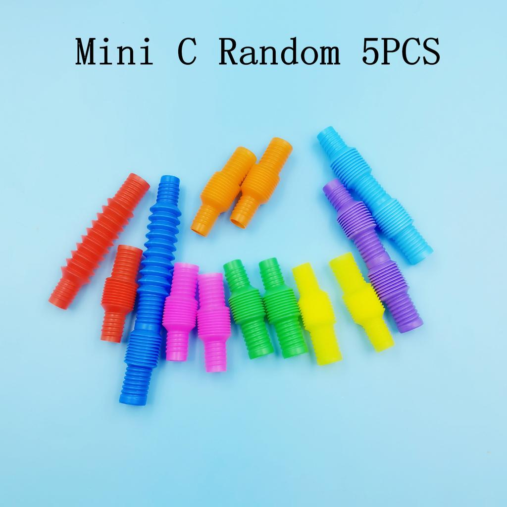 Colorful PopTelescopic Tube Stretching Corrugated Tube Children Adult Party Festival Stress Relief Toy