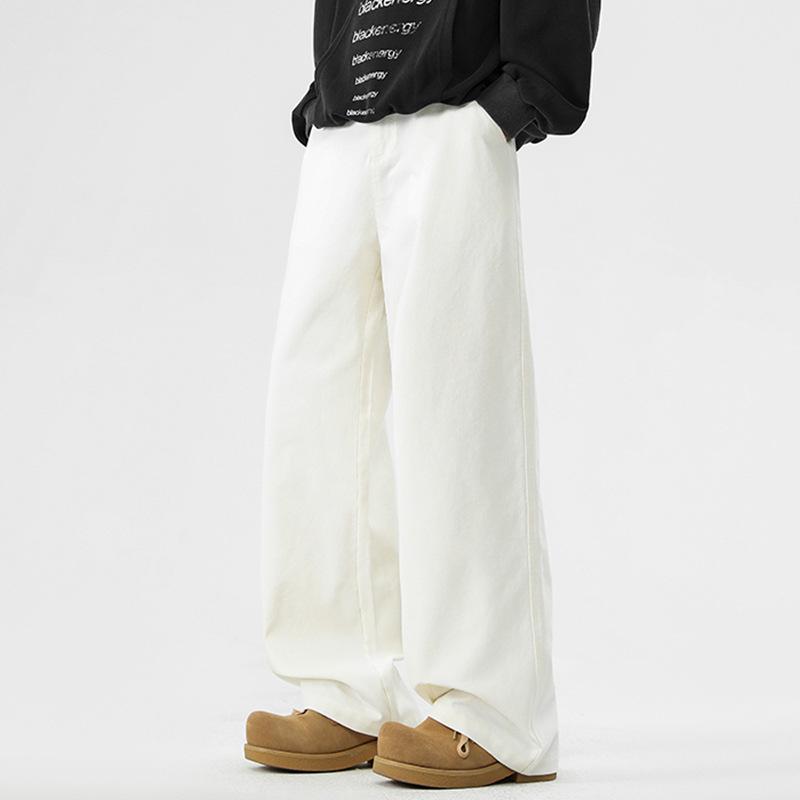 All-Match Freizeithose für Herren im Frühling und Herbst, Slim und Hoch, Locker, Drapierend, Gerade Arbeitskleidung, Micro-Flare Hose