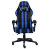 Fauteuil de jeux vidéo - vidaXL - Noir et bleu - Similicuir - Hauteur réglable - 360° pivotant