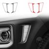 For Hyundai Kona 2018— Car Accessories Carbon Fiber Exterior Front Lamp Sides Frame Decals Cover Trim Sticker Modification