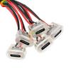 [5PCS] 2Pin USB Type C Input Type Charging Receptacle Molded Straight Female Chassis Connector Waterproof USB-C Power Por