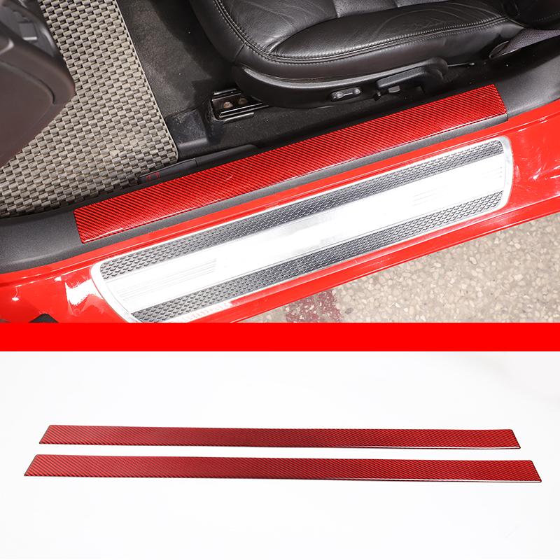 

Мягкое углеродное волокно, автомобильный порог, противоударная защитная полоса, автодверная наклейка против царапин для Chevrolet Corvette C6 Inner sill stripmGy