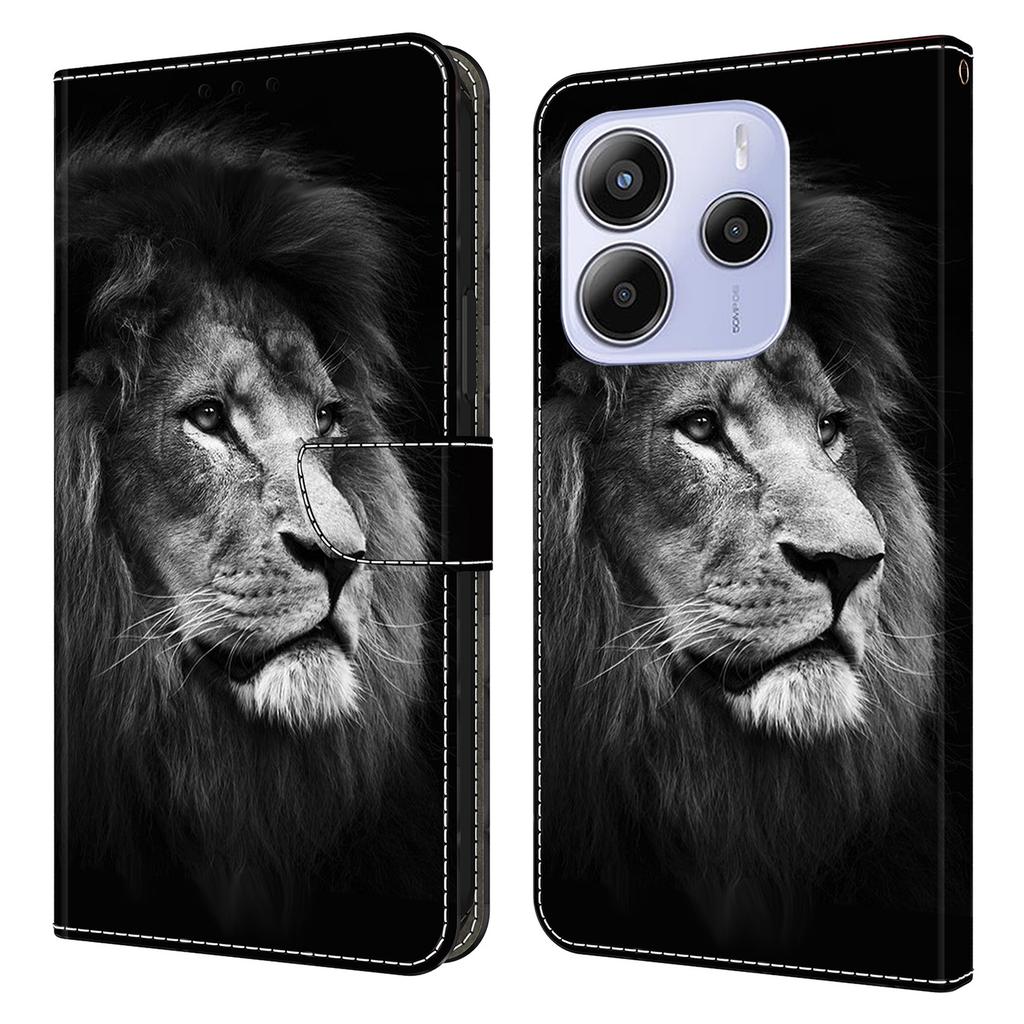 For Xiaomi Redmi Note 14 5G Wallet Case Pattern Printing Stand Leather Flip Phone Cover