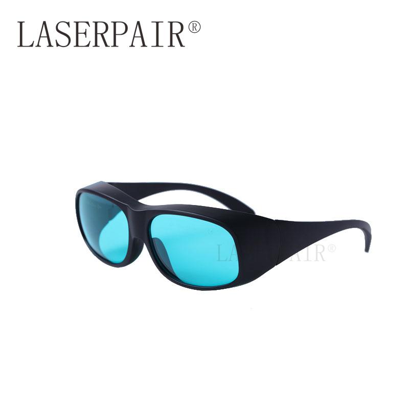 Stylish Polycarbonate Laser Eye Protection Goggles Safety Glasses for Red Lasers 650nm & 694nm Stylish Ruby (Blue,safety glasses) синий
