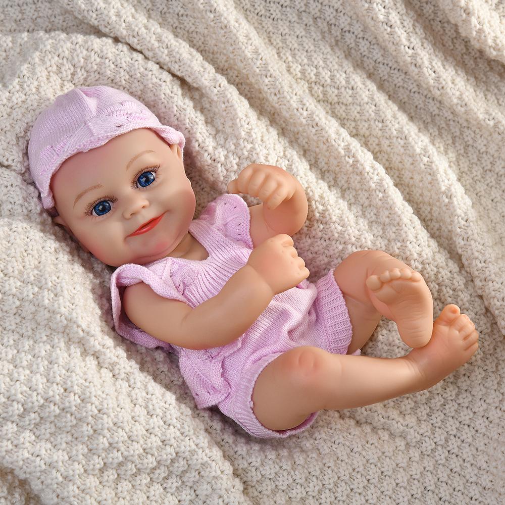 40cm Reborn Dolls Realistic Full Vinyl Doll 17.74in Lifelike Newborn Doll Cute Dolls Toy Princess Toys  For Adults Birthday Gift
