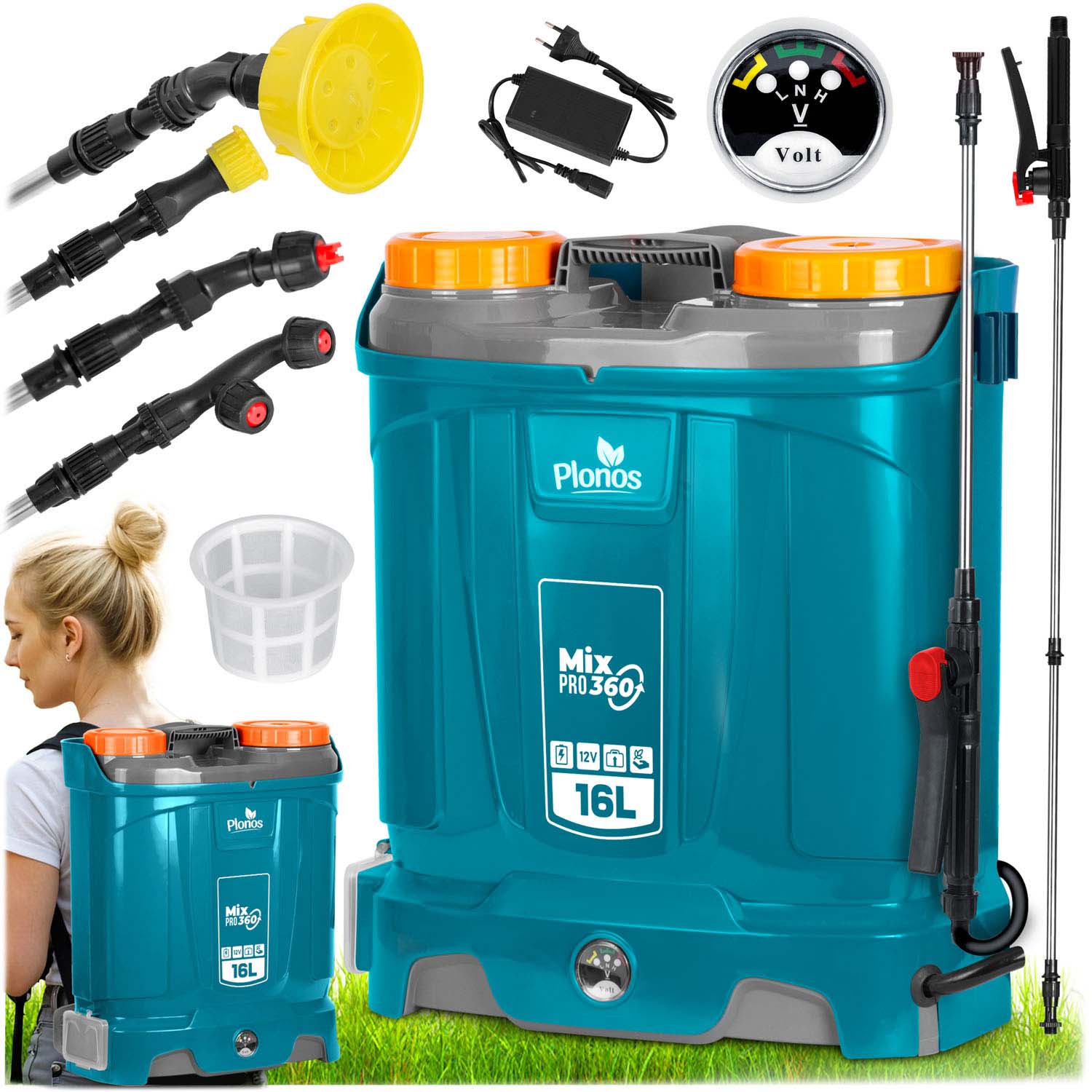 Plonos PL-604 battery-powered sprayer with mixer
