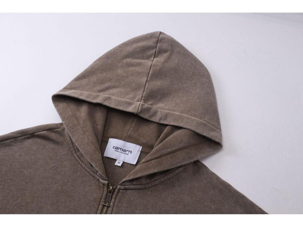 Carhartt Kapuzenjacke, gewaschen, lässig, Sport, mit Reißverschluss