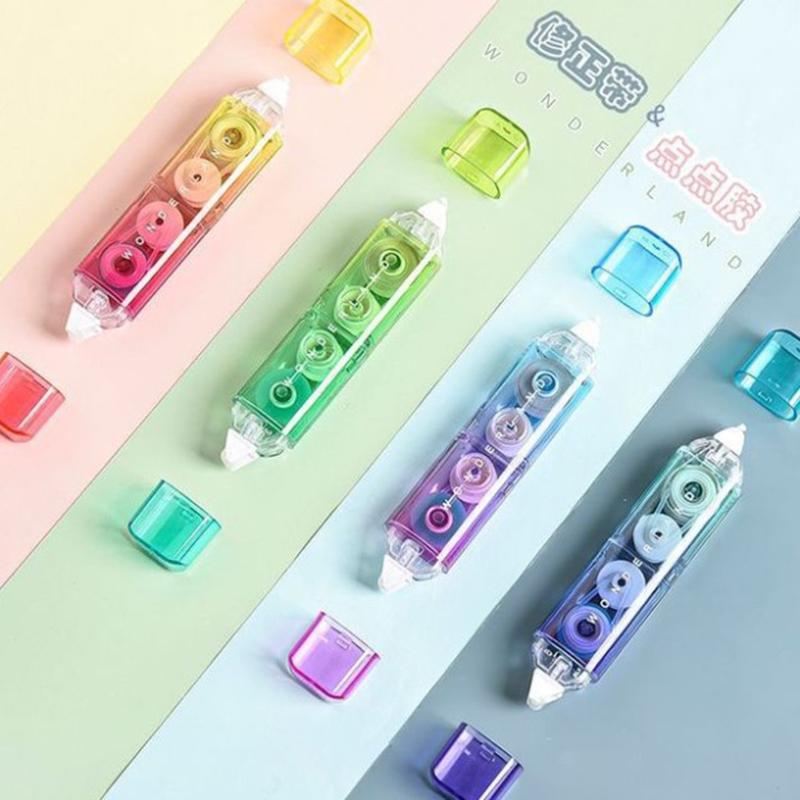 1Pc Gradients Correction Tape And Point Glue Two In One Creative Portable
