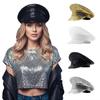 Shiny Embellished Hat Y2k Captain Cap Unisex Design Sequin Flat Top Hat  Carnival Festival