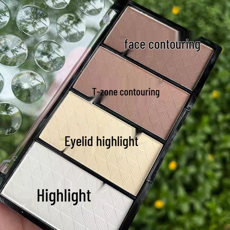 Mandooni Authentic Matte Blush Palette: Four-Color Combination in Pink & Apricot for Studio Makeup Artists