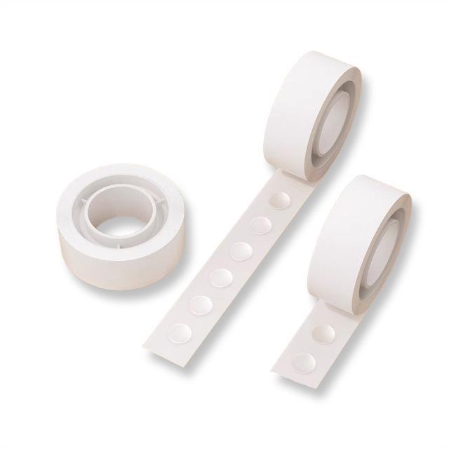 Non-marking Double-Sided Glue Dots for Balloons, Wall-Safe, 3 Multi-Size Rolls