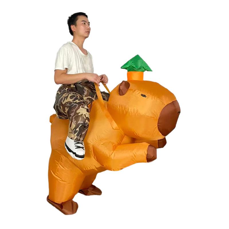 Aufblasbares Cartoon Rentier Nilpferd Schwein Kostüm für Halloween- und Weihnachtsfeiern