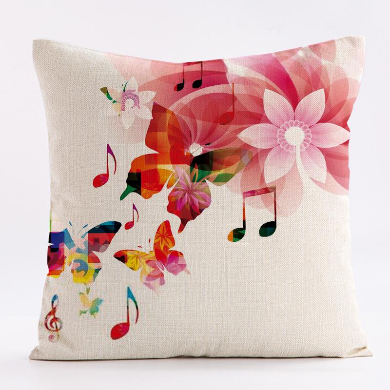 Nordic Vintage Floral Pattern Throw Pillow Cover With Short Plush Print Living Room Sofa Decoration Cushion Cover Pillow Covers