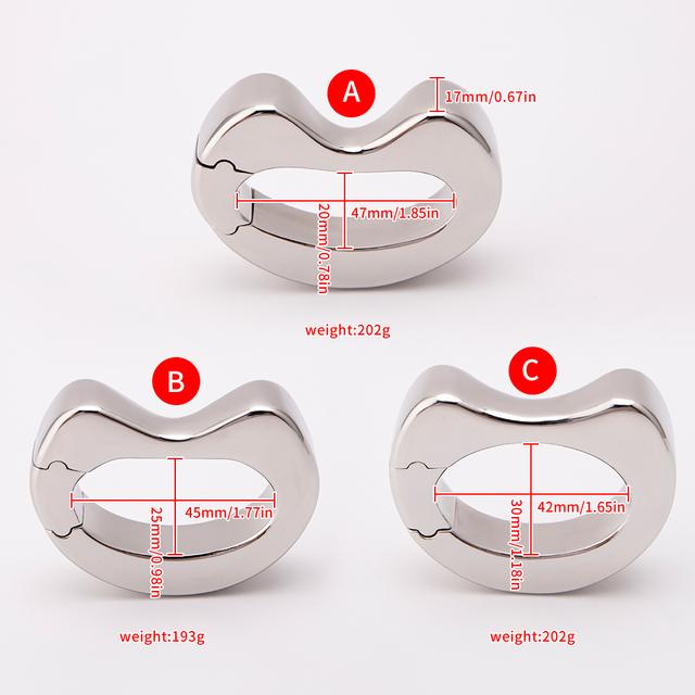 Male Heavy Duty Ball Stretcher Metal Scrotum Pendant Testis Weight Cock Ring Penis Restraint Stainless Steel Sex Toys For Men
