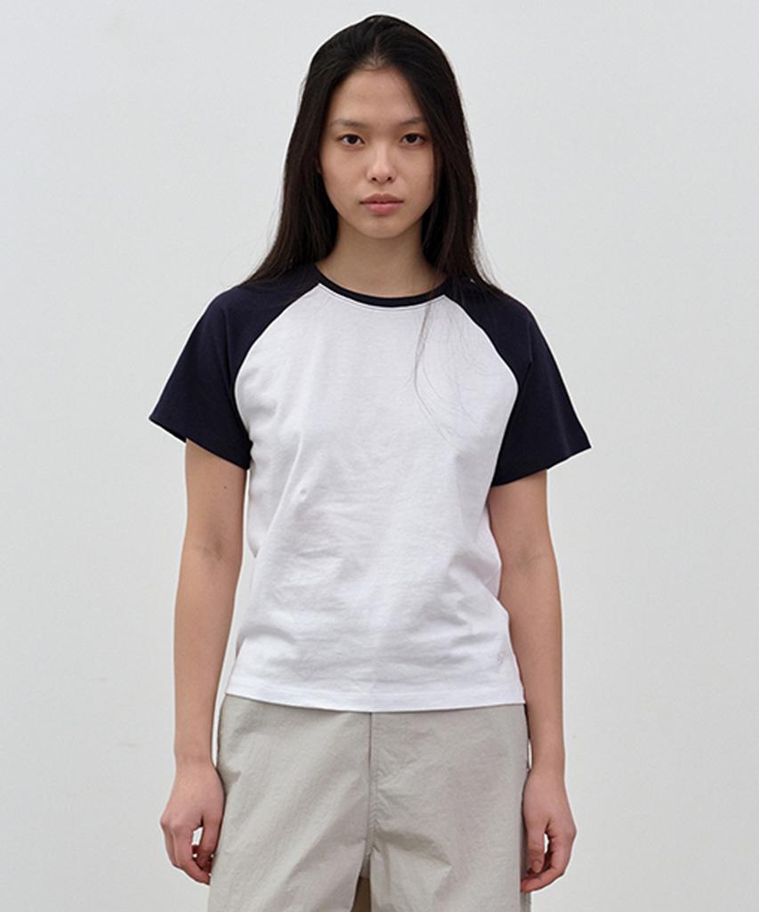 nau W Raglan Short Sleeve T-Shirt White