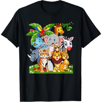 14 Animals Wildlife Birthday Party Safari Off To The Zoo T-Shirt(1)