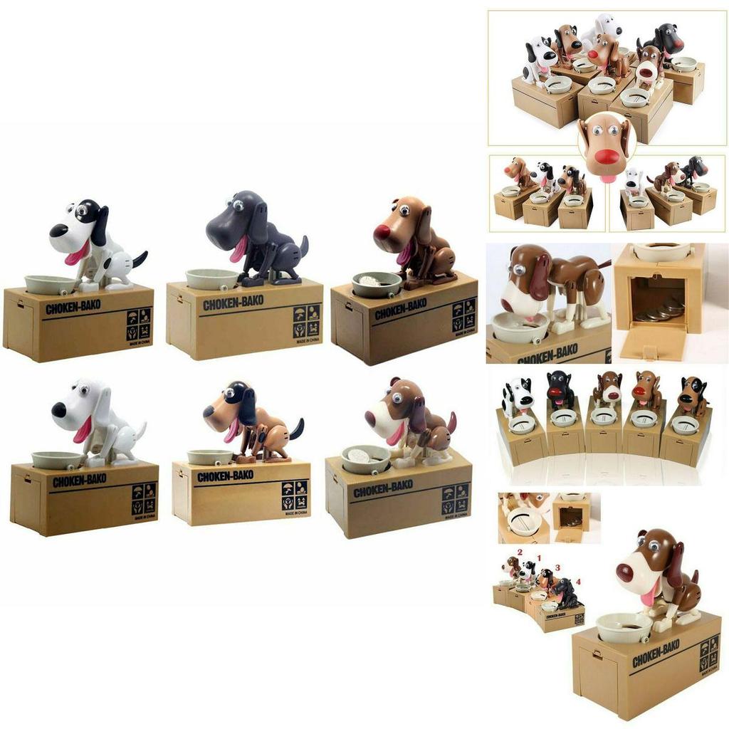 Rozkošný štěněcí prasátko s vtipnou automatickou akcí jedení pro děti