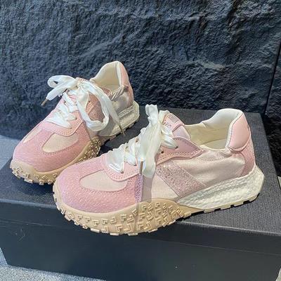 Retro Satin Forrest Gump Shoes Women's Spring and Summer 2025 Versatile New Student Breathable Soft Sole German Training Casual Shoes Women