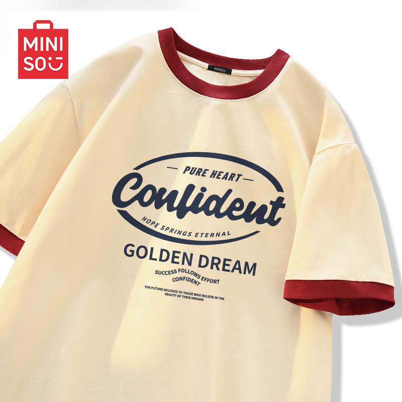 MINISO Men's 2025 Summer Trendy Cotton T-Shirt