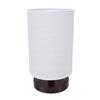 Small Table Lamp for Bedroom Minimalist Nightstand Light with Linen Shade LED Desk Lamp for Living Room College Dorm