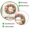 Welcome Wreath Static Cling Window Sticker Self-Adhesive Removable Bedroom Living Room Balcony Glass Door Home Decor Art