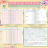 LAURET BLANC Hardbound12Months Undated Planner- A5 Size, 12 Monthly Spreads, 52 Weekly Spreads, Habit Tracker, Utility P