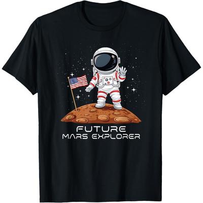 Kids Patriotic Future Astronaut Future Mars Explorer T-Shirt