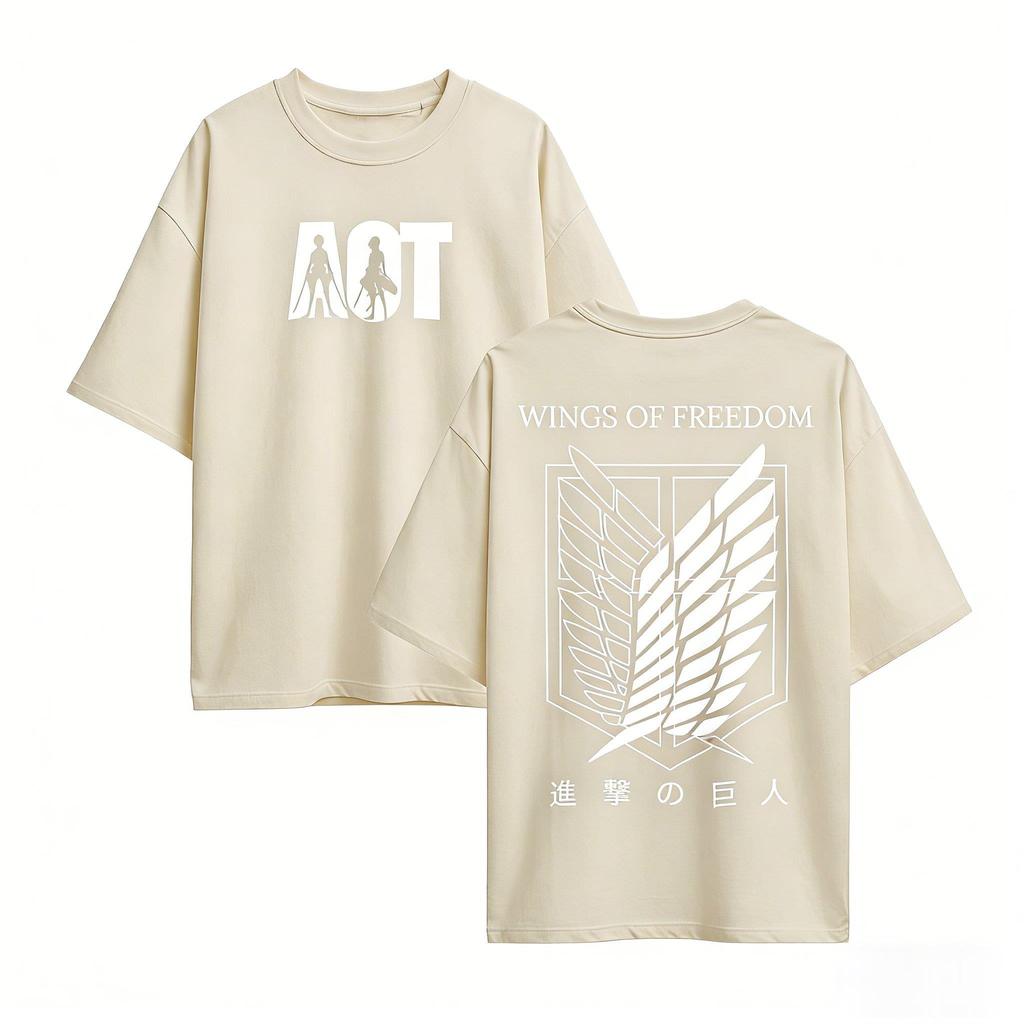 Attack on Titan Anime T Shirt Unisex Women Graphic Tee 2026 Summer Short Sleeve Casual Tops Cotton Streetwear Y2k Clothes
