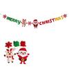 Fabric Xmas Ornaments Hanging Banner Christmas Decoration Party Supplies Christmas Pull Flag