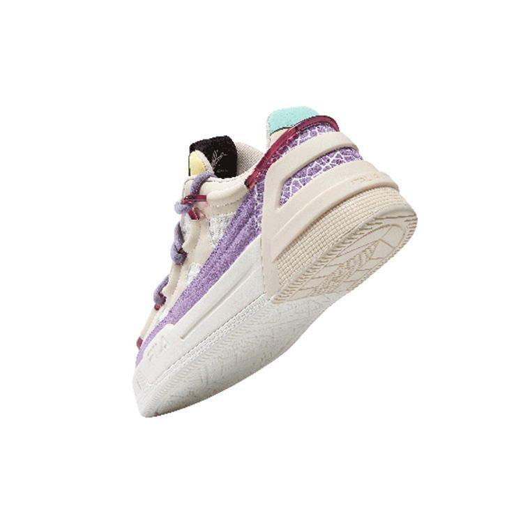 Fila Salto Low Top Retro Basketball Shoes Women Sneakers White Light-Purple F12W141225FSV