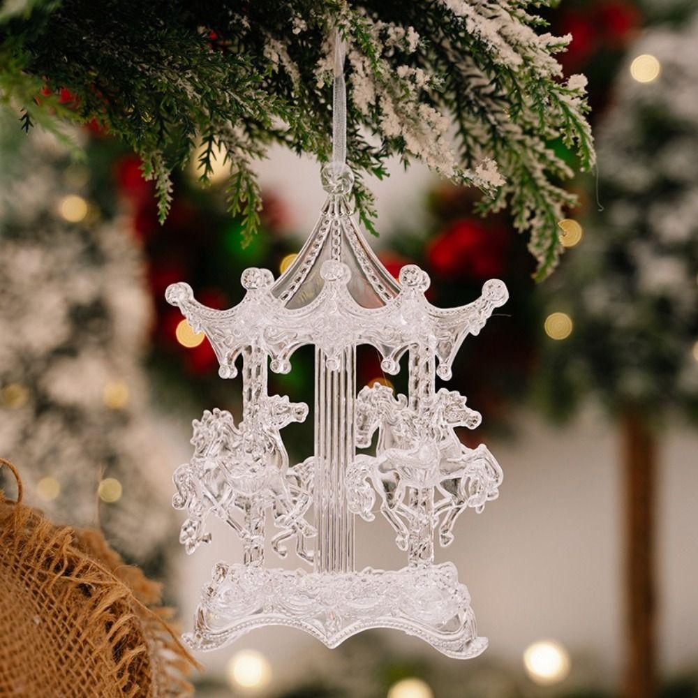 Acrylic Acrylic Christmas Pendants Transparent Hanging Pendant Crystal Christmas Ornaments Clear Simulation Angel Hanging Decor