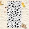 Neues Fußball-Strandtuch Fußball-Thema Mikrofaser-Badetuch für Erwachsene Seaside Schnelltrocknendes Handtuch