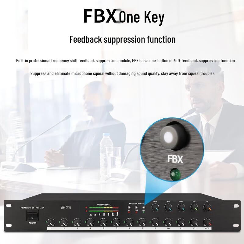 WeiShu TZ10 12-Channel Microphone Hub with 48V Phantom Power (CN Version)