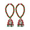 1 Pair Xmas Charm Curtain Tiebacks Wooden Bead Christmas Curtain Ties Beaded Curtain Holdbacks for Drapes Living Room Bedroom Nursery Decor
