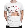 Panda Bear Bubu and Dudu TShirt for Men  Humor Cotton Tee Shirt Round Neck Short Sleeve T Shirts 4XL 5XL Tops