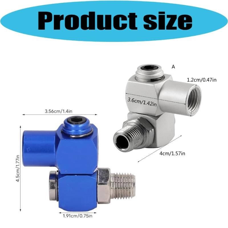 4Lots Aluminum Pneumatic Swivels Joints 360 Degree Rotation Connector For Industrial And Home Plumbing