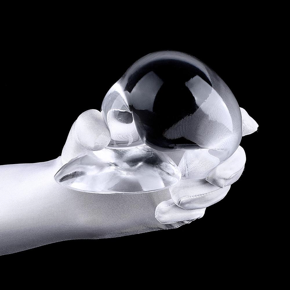 Giant Backyard Crystal Bead Anal Plug Set: Small, Medium, Large TPE, High Transparency.