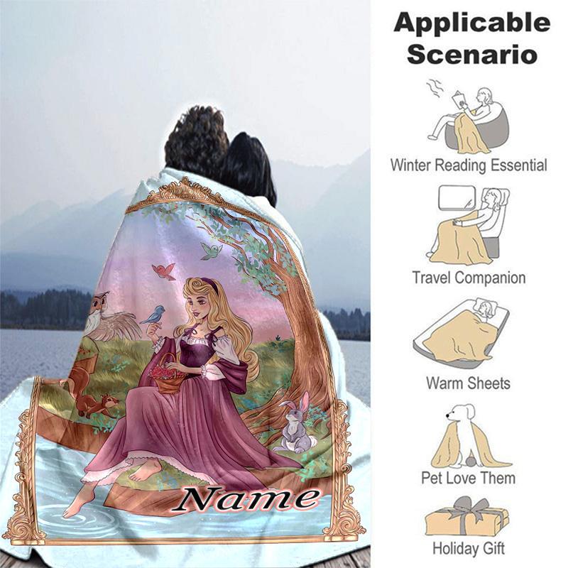 Custom 1pc Mermaid Fantasy Adventure Blanket, Soft And Comfortable Blanket, Casual Warm, Camping Travel Blanket, Birthday Gift Q910195