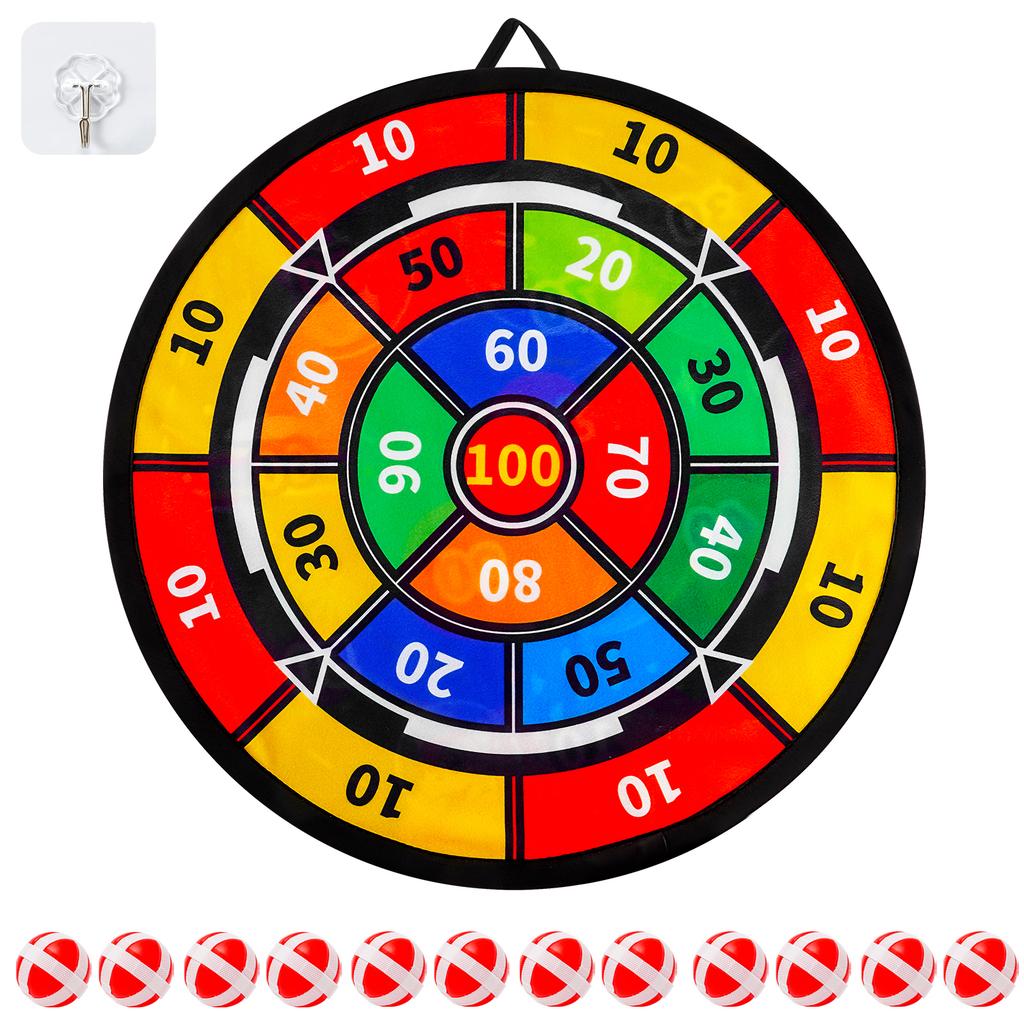 Large Hard Plate Kids Sticky Ball Toy StickyBall lndoor Dart Target Plate OutdoorParent-Child Suction Cup Ball