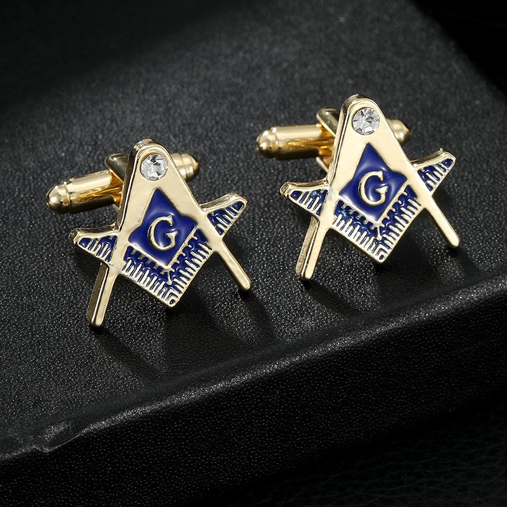 Moda europejska i amerykańska nowe kreatywne spinki do mankietów masońskie męskie biznesowe koszula francuska spinka do krawata ozdoba broszka