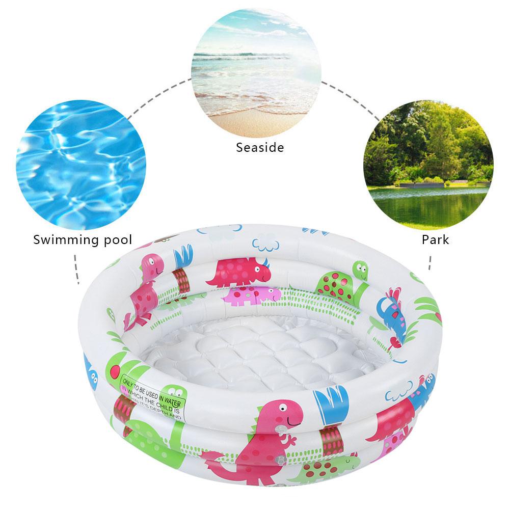 Cartoon Dinosaur Pattern Round PVC Inflatable Swimming Pool Bathtub for Children Kid