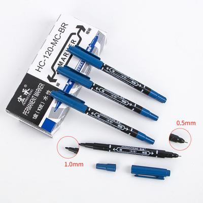 Aowa Waterborne Pequeno Marcador de Cabeça Dupla Preto Caneta de Desenho de Estudante Infantil Artigos de Papelaria Artísticos