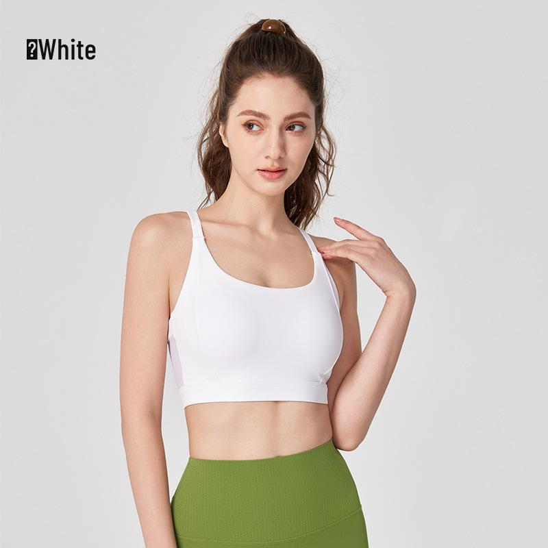 Cross-Strap Shockproof Sports Bra with Integrated Cup - Breathable, High-Intensity Performance Yoga Wear