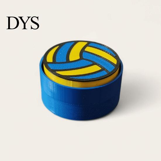 3D Printed Fidget Toy Sports Ball Clicker, Tennis Basketball Football Volleyball Decompression Stress Relief Keychain, for Home, Office Bowling