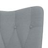 Rocking Armchair with Footstool Light Grey Fabric