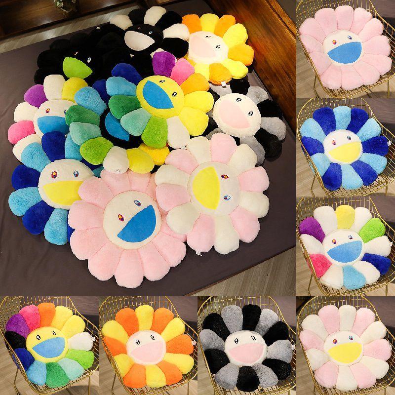 Colorful Takashi Murakami Rainbow Flower Pillow Plush Soft Toy For Kids And Collectors