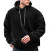 Men's Plus Size Hooded Casual Sweatshirt - Autumn/Winter Coral Fleece Fashion Style