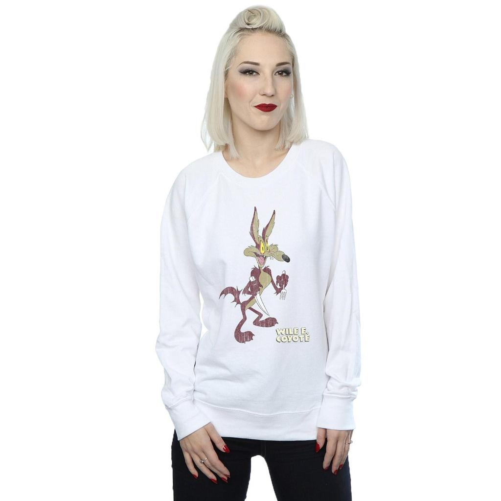 Looney Tunes Womens/Ladies Wile E Coyote Distressed Sweatshirt