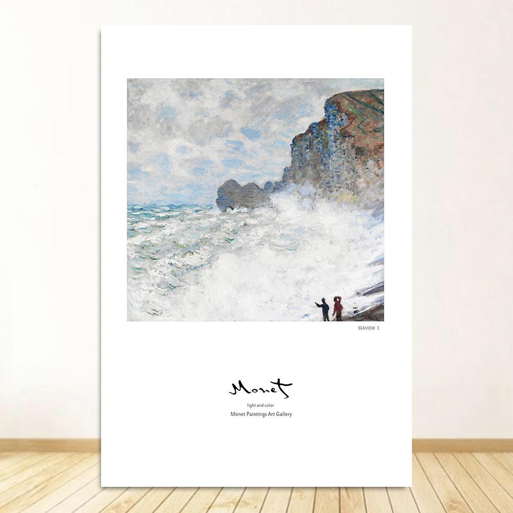 Claude Monet Klasická Umělecká Kolekce Obrazy Plátno Plakát a Tisky Nástěnné Umění Obrázky pro Halový Obývací Pokoj Domácí Dekorace Nástěnná Malba